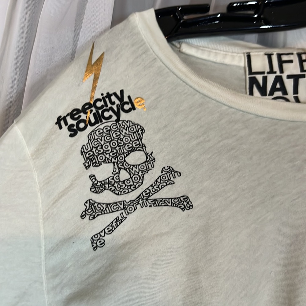 Freecity x SoulCycle Women’s Small Long Sleeve Skull Graphic Tee mint G Green - Picture 8 of 10